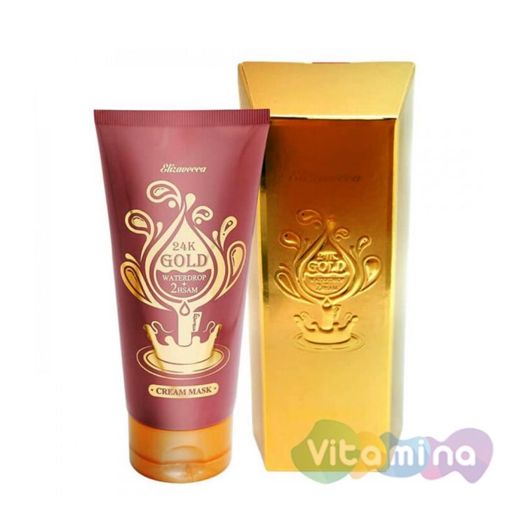 Elizavecca 24k Gold Cream Mask Крем-маска для лица с 24-каратным золотом, 150 мл
