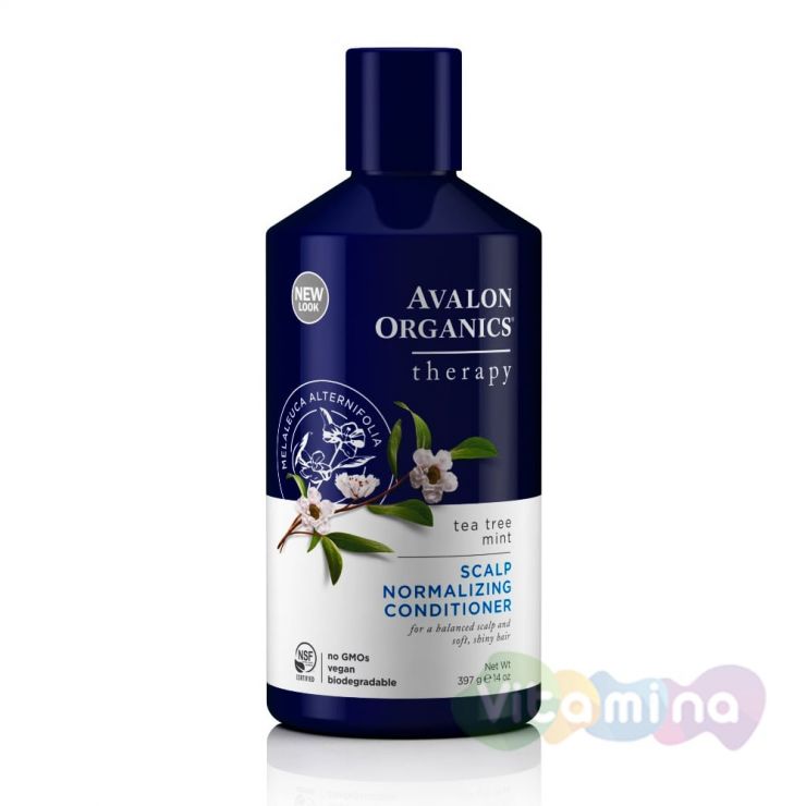 Avalon Organics Нормализующий шампунь с маслом чайного дерева и мяты, 414 мл
