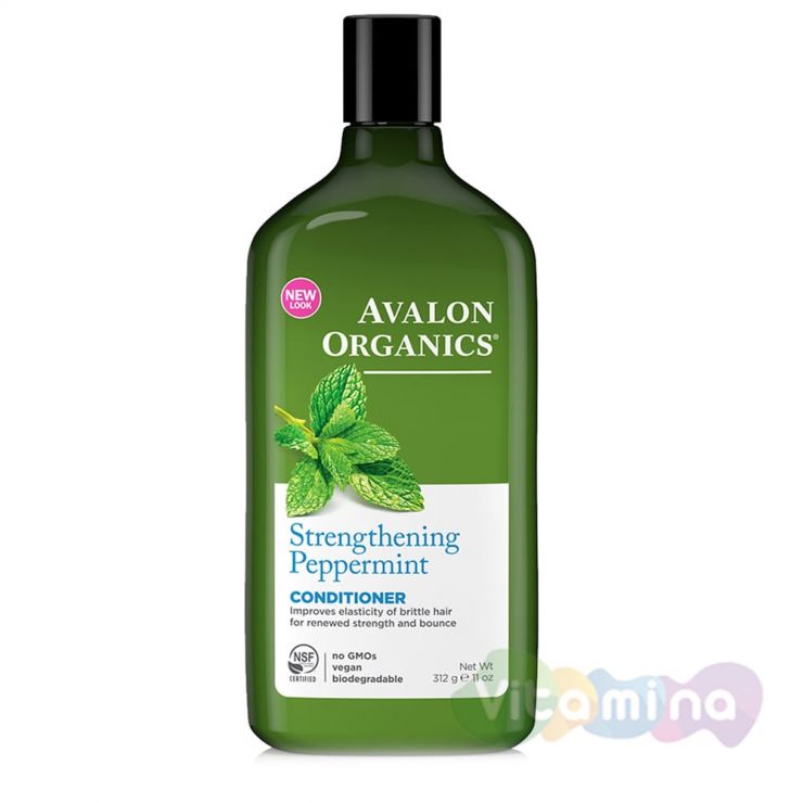 Avalon Organics Кондиционер укрепляющий с маслом мяты, 312 гр