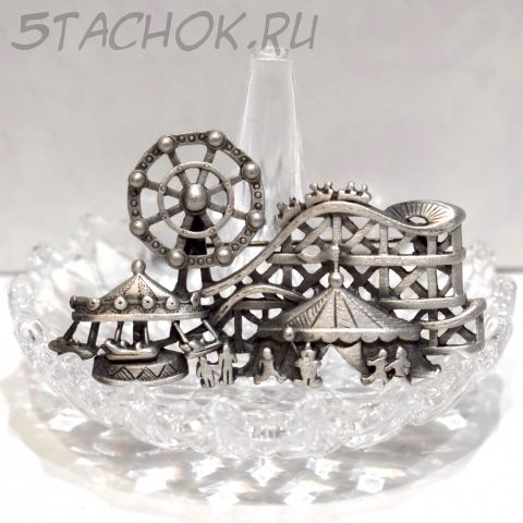 Брошь "Парк развлечений" цвет олова (AJC США)