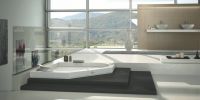 Ванна с подсветкой Jacuzzi Aura Corner 140 Corian 144x144 схема 1