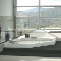 Ванна с подсветкой Jacuzzi Aura Corner 140 Corian 144x144 схема 7