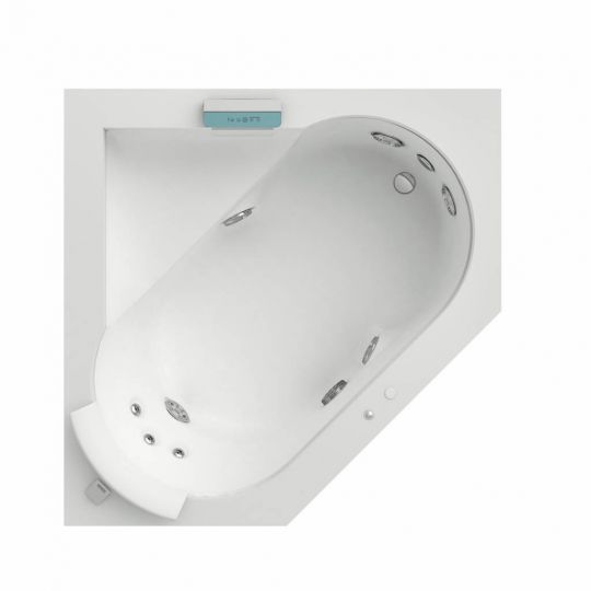 Ванна с подсветкой Jacuzzi Aura Corner 140 Corian 144x144 схема 2