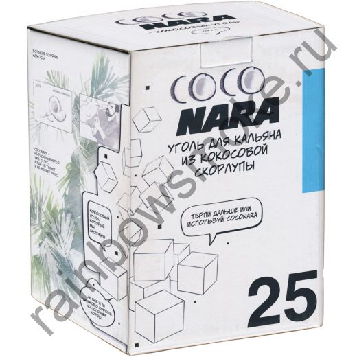 Уголь кокосовый для кальяна Coco Nara 25 (72 шт)