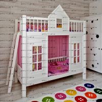Кровать двухъярусная Домик Теремок №4
