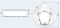 Угловая ванна с гидромассажем Jacuzzi Nova Corner Stone 160x160 схема 2