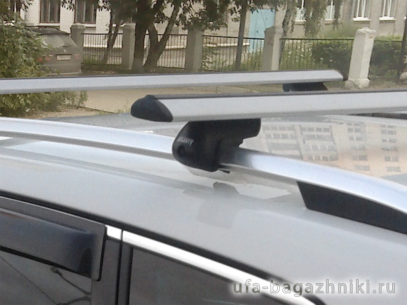 Багажник на крышу Volkswagen Touareg, Атлант, крыловидные дуги на рейлинги