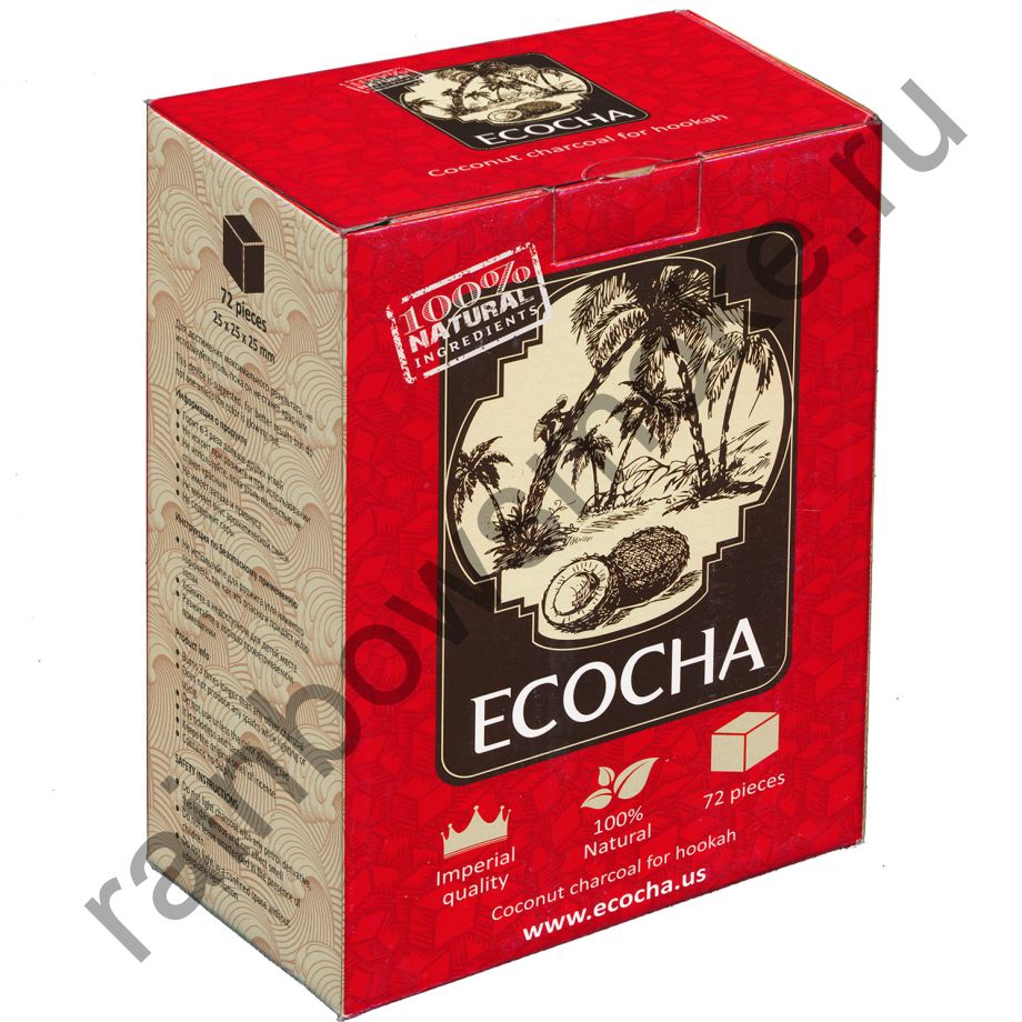 Уголь для кальяна Ecocha (72 шт)