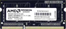 Модуль памяти AMD DDR3 1600 PC3-12800 SO-DIMM 2Gb R532G1601S1S-UO