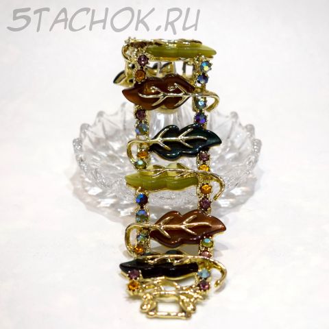 Браслет-манжет "Листочки" (США)