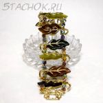 Браслет-манжет "Листочки" (США)