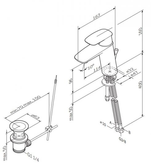 Смеситель Am.Pm Spirit V2.1 F71A82100 ФОТО