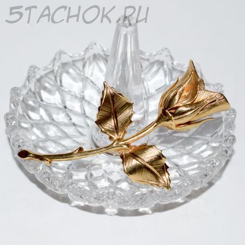 Брошь "Роза" цвет золота (Giovanni США)