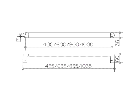 Keuco Elegance Полотенцедержатель 11601 010400 (40 см) схема 1