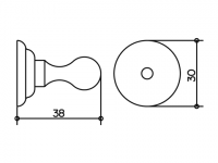 Keuco Astor Крючок для полотенца 02114 схема 2