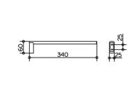 Keuco Edition 400 Полотенцедержатель 11522 (34 см) схема 3