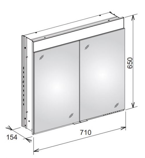 Keuco Edition 400 Зеркальный шкаф для встраиваемого монтажа 21511 71х65 ФОТО