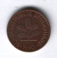 1 пфенниг 1990 г. ФРГ Германия
