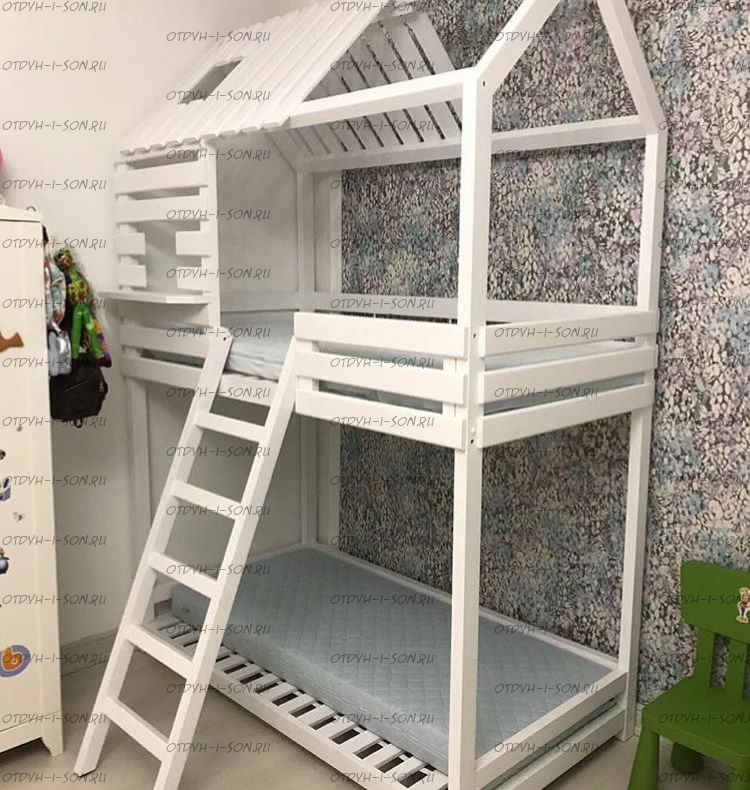 Кровать-домик двухъярусная Standard №19, любые размеры