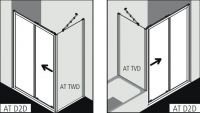Душевая кабина Kermi Atea угловая или пристенная AT D2D схема 1