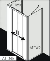 Душевая кабина Kermi Atea угловая или пристенная AT D4B схема 2