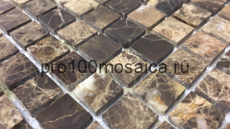 KP-728 POL камень 15*15 Emperador Dark. Мозаика серия STONE, размер, мм: 305*305*4 (NS Mosaic)