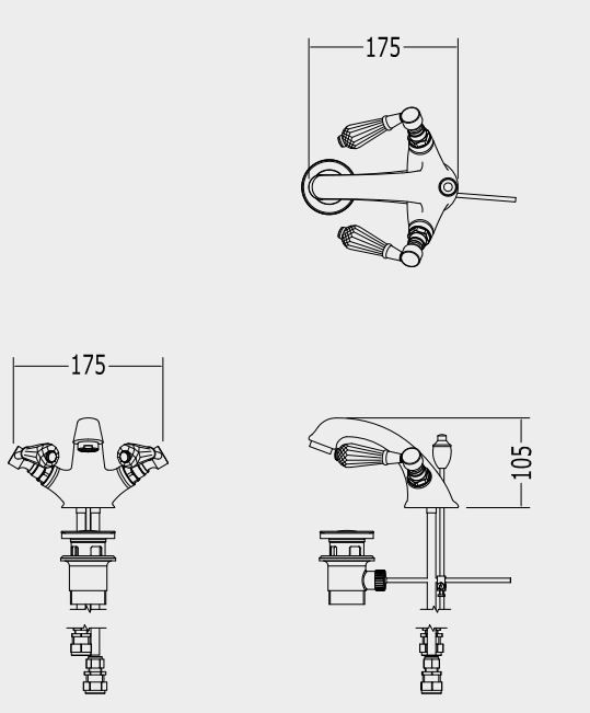 Devon&Devon Antique Precious Lever смеситель для раковины ADAPL10 ФОТО