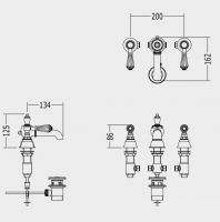 Devon&Devon Antique Precious Lever смеситель для раковины adapl15 схема 1