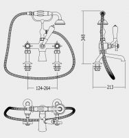 Смеситель для ванны и душа Devon&Devon Coventry marf20/b схема 1