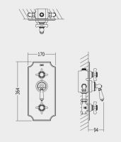 Devon&Devon Coventry смеситель для ванны/душа marf79 схема 1