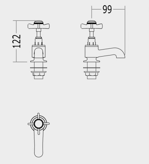 Кран для раковины Devon&Devon Coventry marf23 пара схема 1