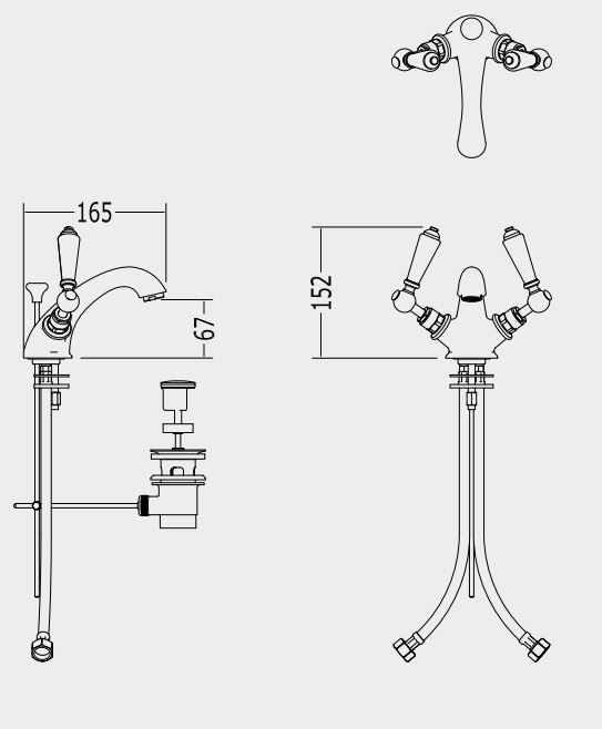 Devon&Devon Dandy смеситель для раковины marf54 схема 1