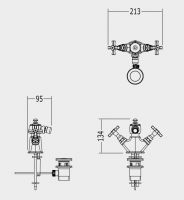 Devon&Devon Jubilee Black Cross смеситель для биде adjBCS20 схема 1