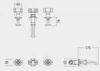 Devon&Devon Jubilee Black Cross смеситель для ванны adjbcs47 схема 1