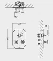 Смеситель для ванны и душа Devon&Devon Jubilee Black Lever adjbl1059 схема 1