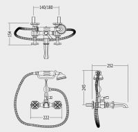 Смеситель для ванны и душа Devon&Devon Jubilee adnj34 схема 1