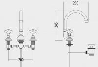 Devon&Devon White Rose смеситель для раковины utwr700a схема 1