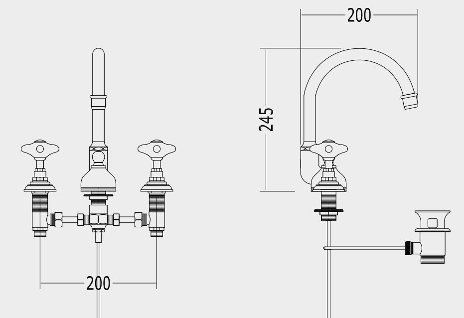 Devon&Devon White Rose смеситель для раковины utwr700a схема 1