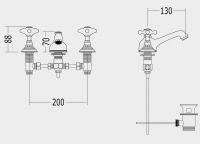 Devon&Devon White Rose смеситель для раковины utwr700 схема 1