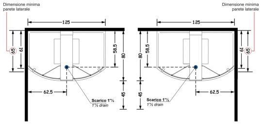 Пристенная / угловая душевая кабина Gruppo Treesse Elle Walk In B0110 80х124 схема 1 Пристенная / угловая душевая кабина Gruppo Treesse Elle Walk In B0110 80х124 схема 1