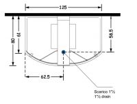 Пристенная / угловая душевая кабина Gruppo Treesse Elle Walk In B0110 80х124 схема 2 Пристенная / угловая душевая кабина Gruppo Treesse Elle Walk In B0110 80х124 схема 2