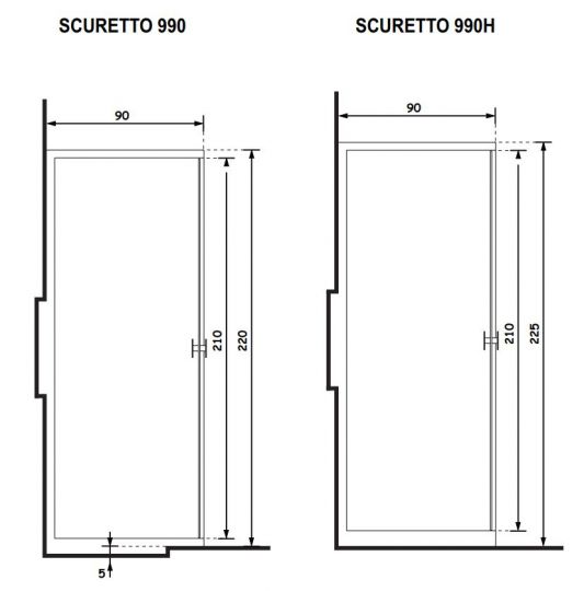 Кабина с низким поддоном Gruppo Treesse Scuretto 90 х 90 см  B059 ФОТО