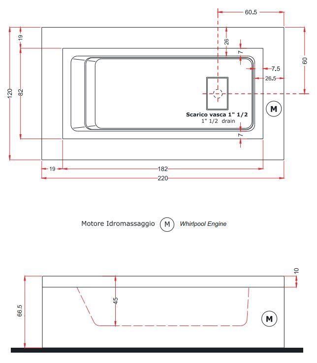 Гидромассажная ванна Gruppo Treesse Fusion SPA 220х120 V862 схема 2