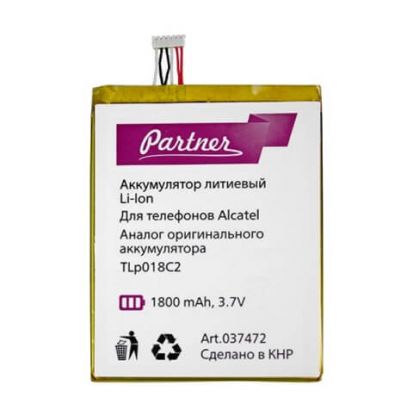 Аккумулятор Partner Alcatel TLp018C2 для Idol Ultra 6033X, 1800mAh
