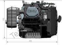 Одноцилиндровый бензиновый двигатель Zongshen (Зонгшен) ZS GB620E-2 для генераторов габаритные размеры по высоте и ширине