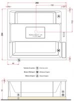 Спа бассейн Gruppo Treesse Maya 260х205 V232l схема 4