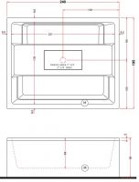 Спа бассейн Gruppo Treesse Rest 240х195 V192H схема 3