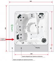 Спа бассейн Gruppo Treesse Naxos 200х200 PNAX01BP схема 3