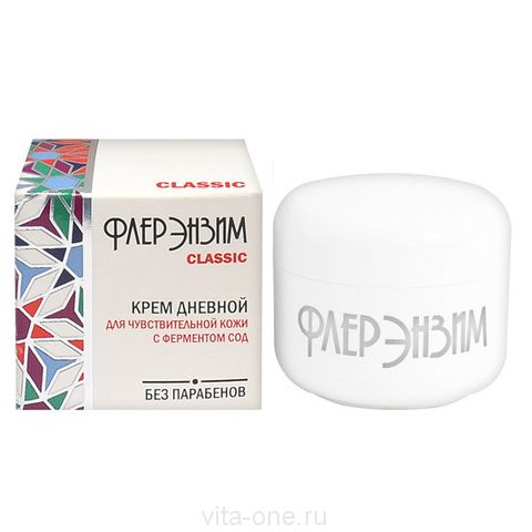 Крем дневной для чувствительной кожи с ферментом СОД CLASSIC ФлерЭнзим 30 мл