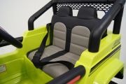 Детский электромобиль Jeep Sahara-3 green - мягкие сиденья из экокожи